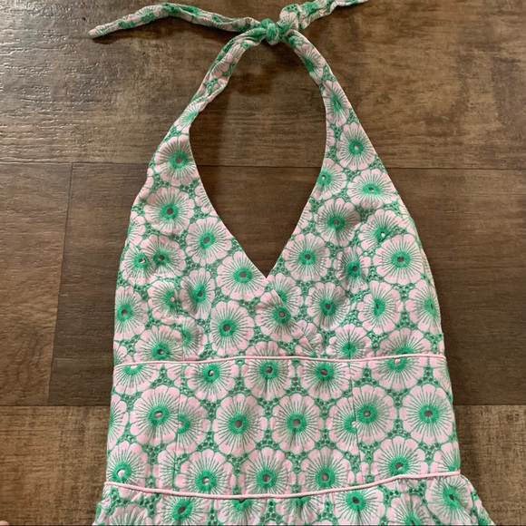Lilly Pulitzer eyelet embroidered floral halter dress - Picture 4 of 11